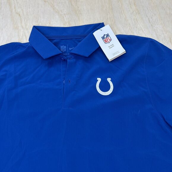 NEW LG Indianapolis Colts Nike 2024/25 Sideline Performance Polo Shirt Blue - Picture 3 of 12